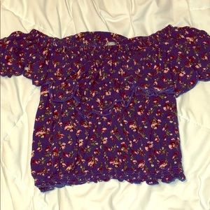 Floral Off the Shoulder Crop Top!